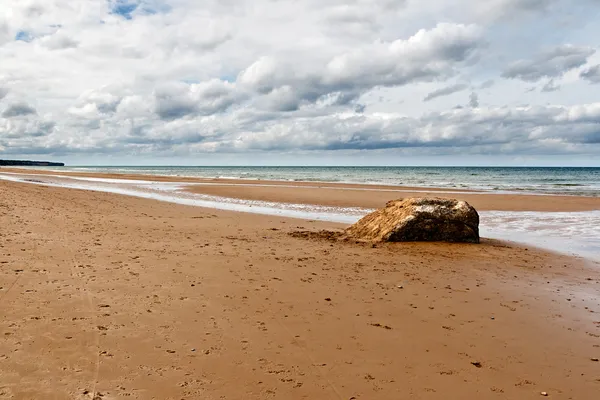 Omaha Beach, una delle spiagge del D-Day in Normandia, Francia — Foto Stock