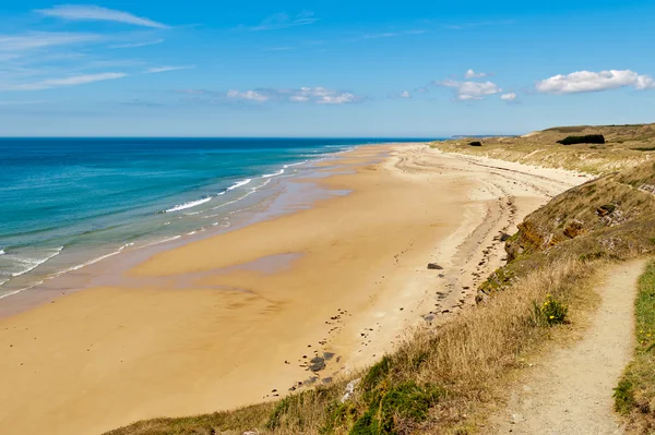 Pláž v carteret, Normandie, Francie — Stock fotografie