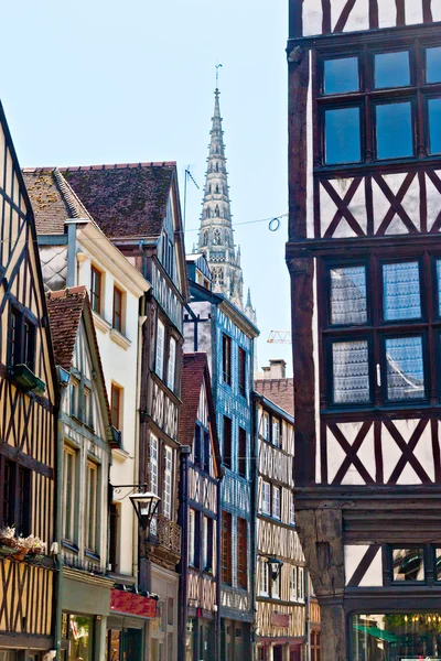 Half-Timbered Houses in Rouen, Normandy, France — Stock Photo, Image