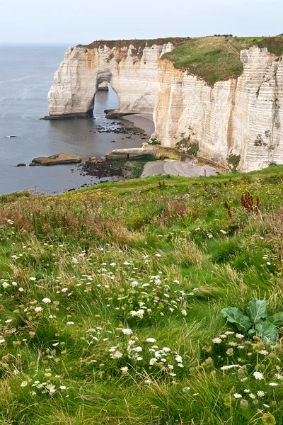 Klify Etretat, Normandia, Francja — Zdjęcie stockowe