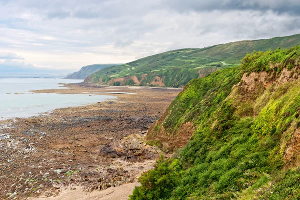 Landschap op de Atlantische kust in Normandië, Frankrijk — Stockfoto