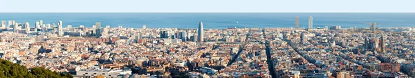 Letecké panorama Barcelony s vysoký detail — Stock fotografie