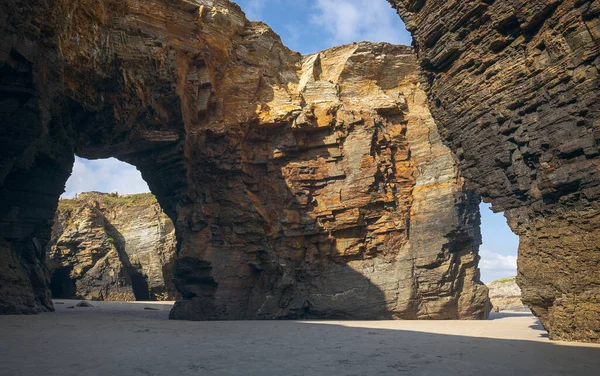 Strand Der Kathedrale Galicien Der Nordwestküste Spaniens — Stockfoto