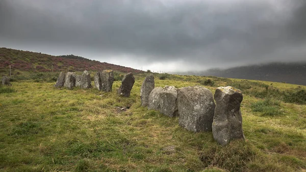 Piękne Megalityczne Cromlech Galicji Hiszpania — Zdjęcie stockowe