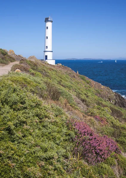 Cabo Home Lighthouse Cangas Galicia Španělsko — Stock fotografie