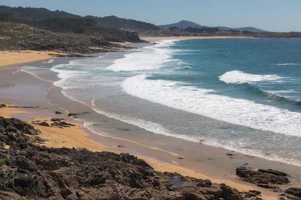 Uitzicht Het Strand Van Castro Barona Galicië Spanje — Stockfoto