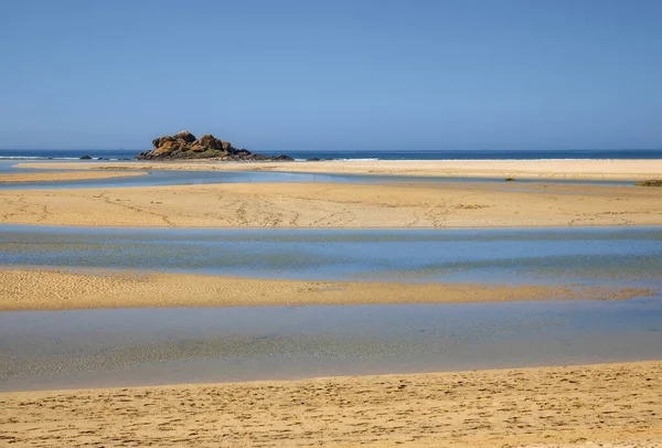 Piękna Plaża Corrubedo Galicji Hiszpania — Zdjęcie stockowe