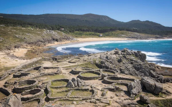 Stanowisko Archeologiczne Castro Barona Galicji Hiszpania — Zdjęcie stockowe