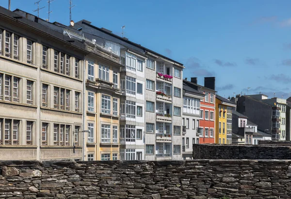 Blick Über Die Promenade Der Römischen Mauern Lugo Galicien Spanien — Stockfoto
