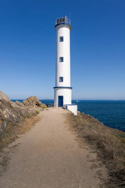 Cabo Home Lighthouse Cangas Galicia Španělsko — Stock fotografie