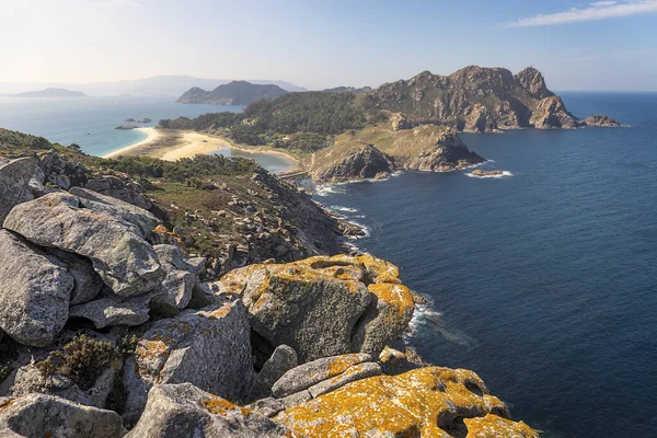Atemberaubende Landschaft Naturpark Der Cies Inseln Galicien Spanien — Stockfoto