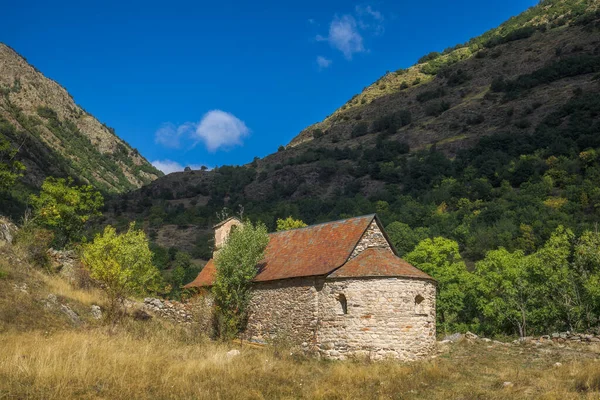 Román Templom Mare Deu Les Neus Katalán Pireneusokban — Stock Fotó