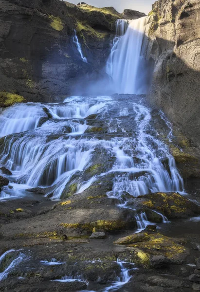 Vodopád Ofaerufoss Eldgja Island — Stock fotografie