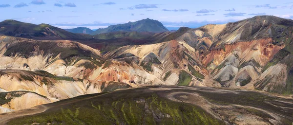 ブレニステインサルダ山からのランドマンナラウガーパノラマビュー アイスランド — ストック写真