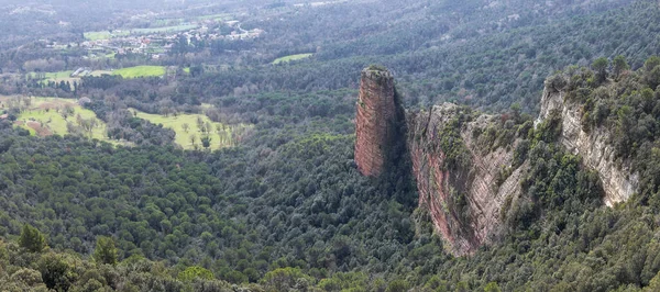 Flygfoto Över Klippor Osona Katalonien — Stockfoto