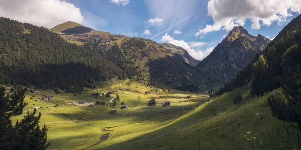 Krajina Panoramatický Pohled Údolí Incles Andorra — Stock fotografie
