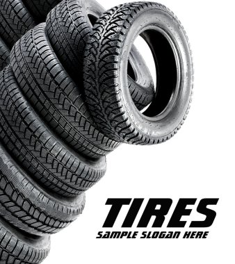 beyaz zemin üzerinde lastik