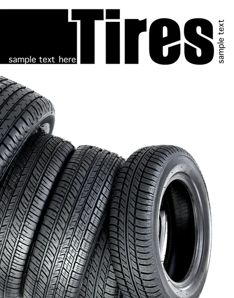Tires on the white background — Stock Photo, Image