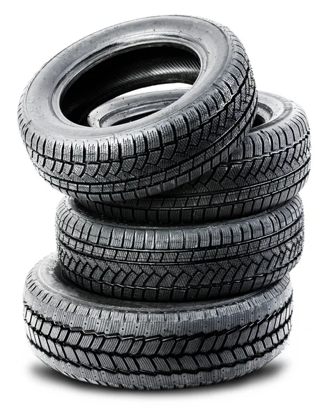 Tires on the white background — Stock Photo, Image