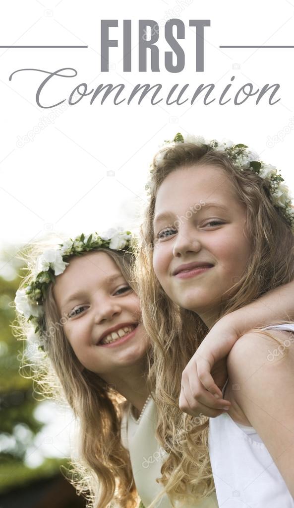 First Communion - two girlfriends