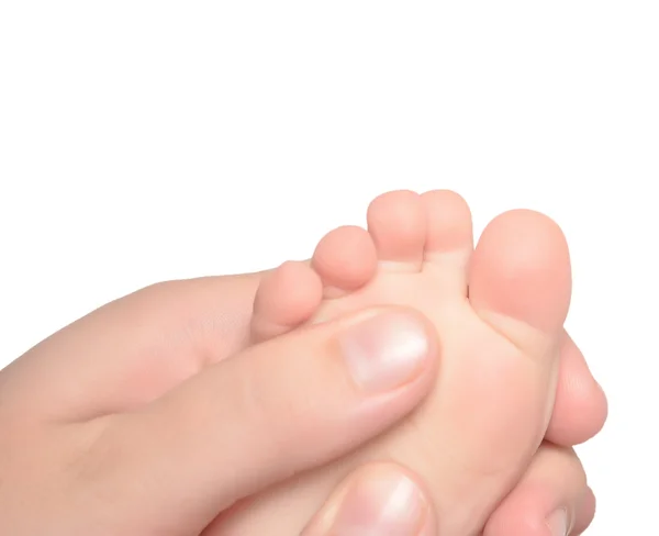 Дитячий масаж ніг — стокове фото