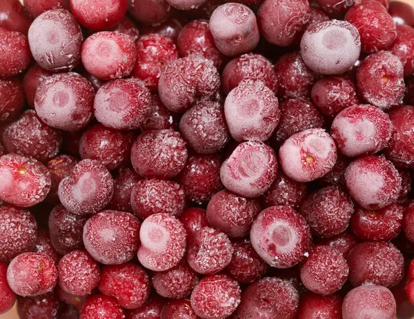 Close Shot Frozen Cherries Royalty Free Stock Images