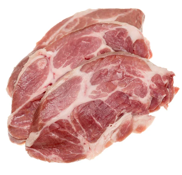 Carne Fresca Sfondo Bianco — Foto Stock