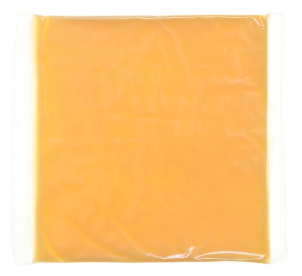 Slice Cheese Isolated White Background — Stock Photo, Image