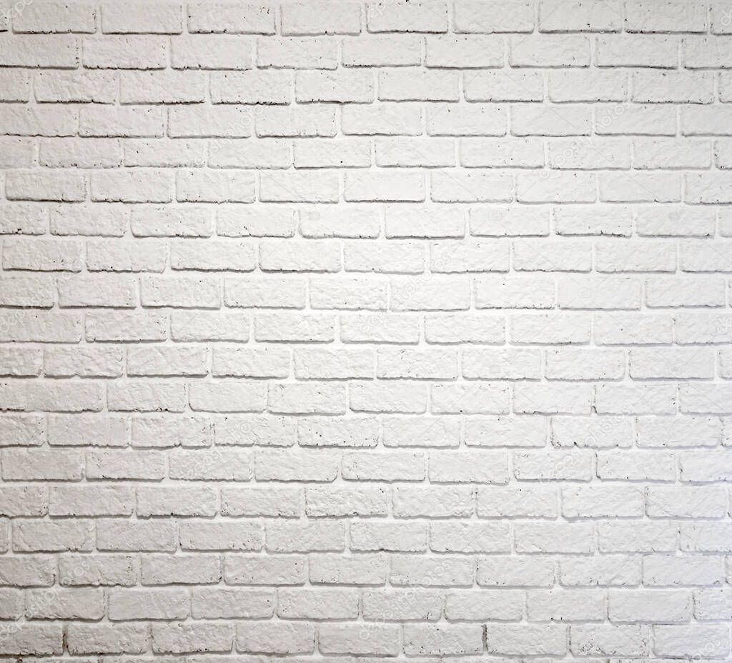 White brick wall as a background                   