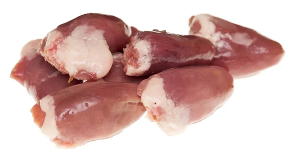 Chicken Hearts Isolated White Background — ストック写真