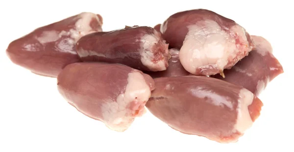 Chicken Hearts Isolated White Background — ストック写真