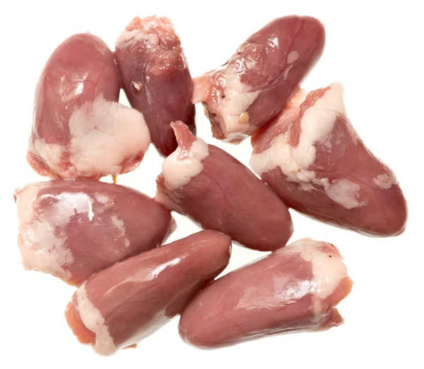 Chicken Hearts Isolated White Background — ストック写真