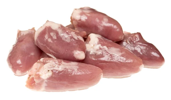 Chicken Hearts Isolated White Background — ストック写真