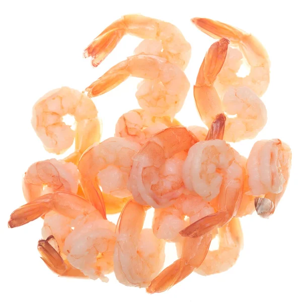 Beyaz arkaplanda izole edilmiş karidesler