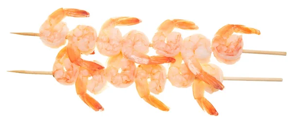 Shrimps Stick Isolated White Background — 스톡 사진