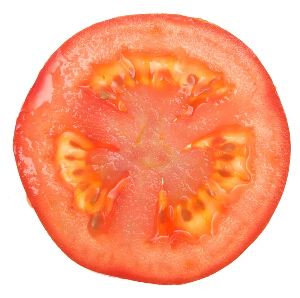 Tomato Slice Isolated White Background — Stock Photo, Image