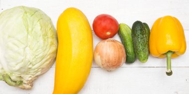 Üstten Görünüm taze sebze