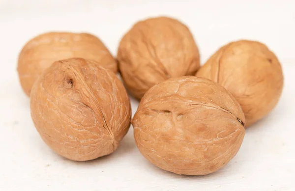 Walnuts Wooden Background — Stock Photo, Image