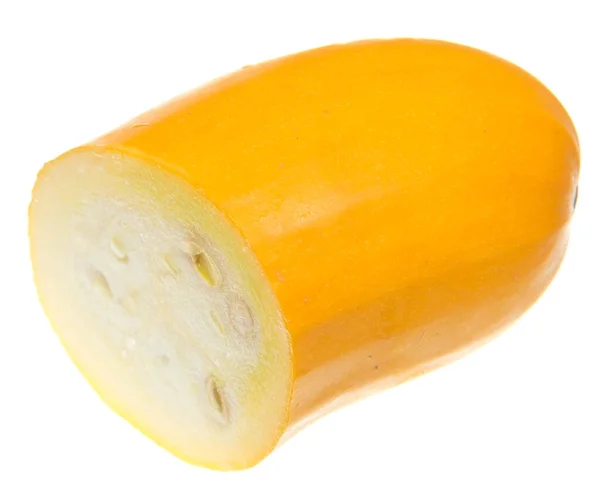 Half Yellow Zucchini Isolated White — Stock Photo, Image