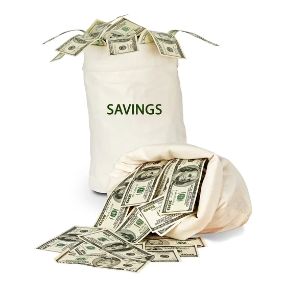 Bag with savings — Stock Photo, Image