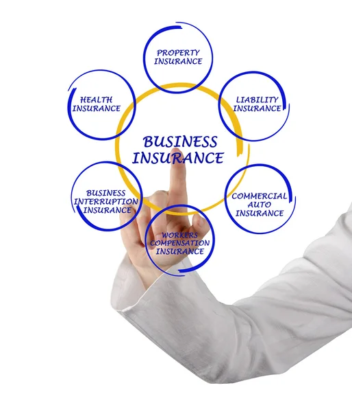 Diagrama del seguro de empresa — Foto de Stock