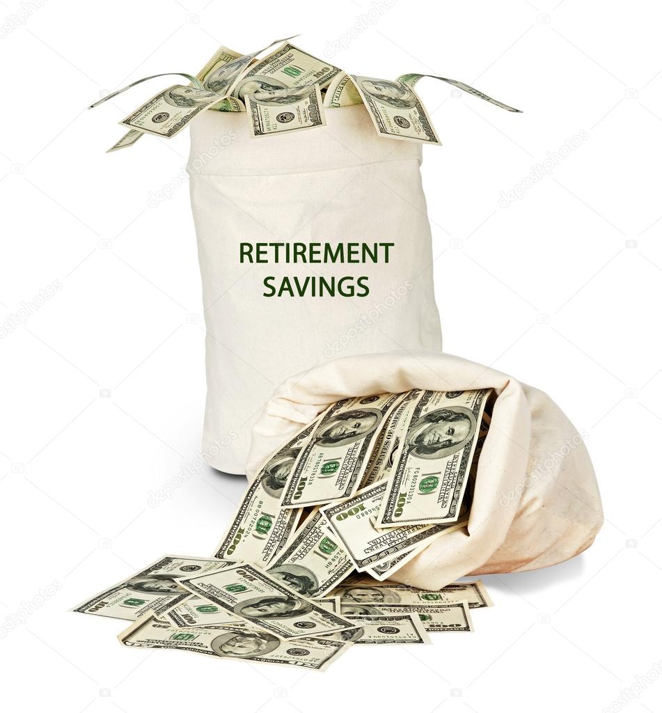 Bag with retirement savings