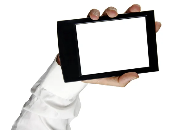 Tablet pc in de hand — Stockfoto
