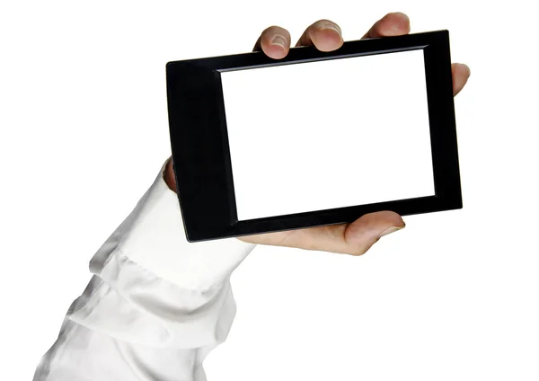 Tablet pc i hand — Stockfoto