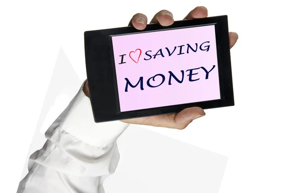 I love saving money — Stock Photo, Image