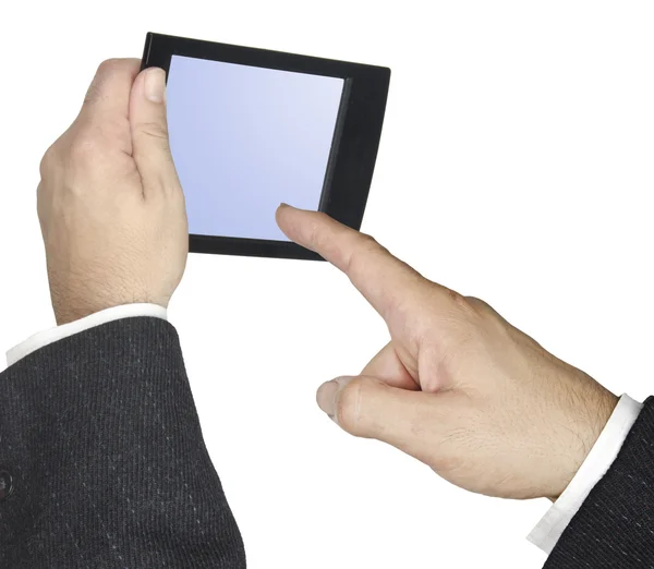 Tablet PC in hand — Stock Photo, Image