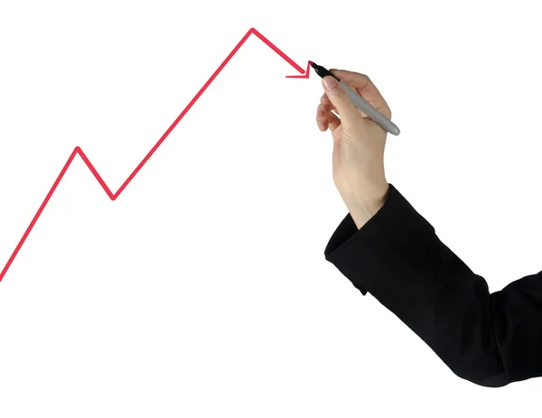 Woman drawing a chart — Stock Photo, Image