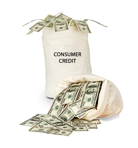 Bag with consumer credit — Stock Photo, Image