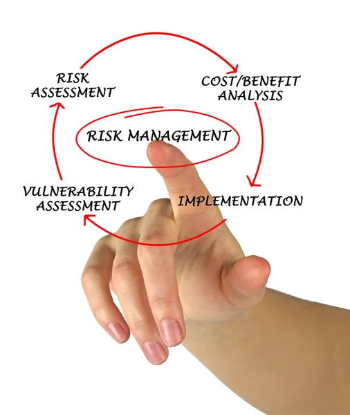 Diagrama de gestión de riesgos — Foto de Stock