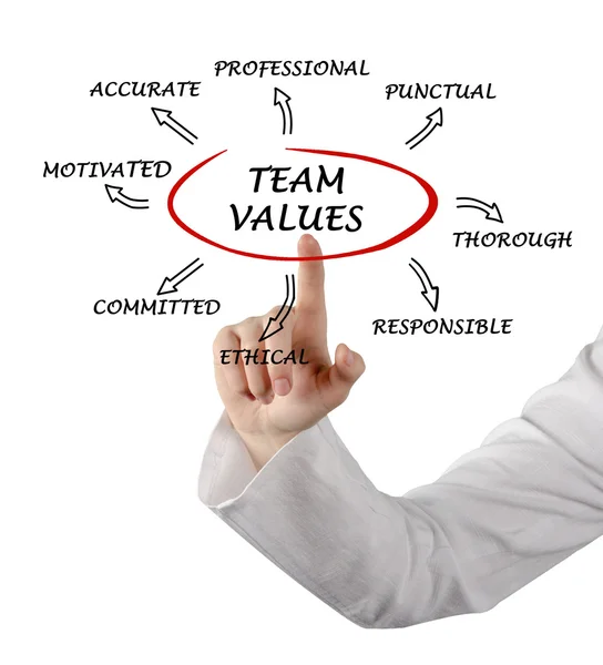Valori e norme di squadra — Foto Stock